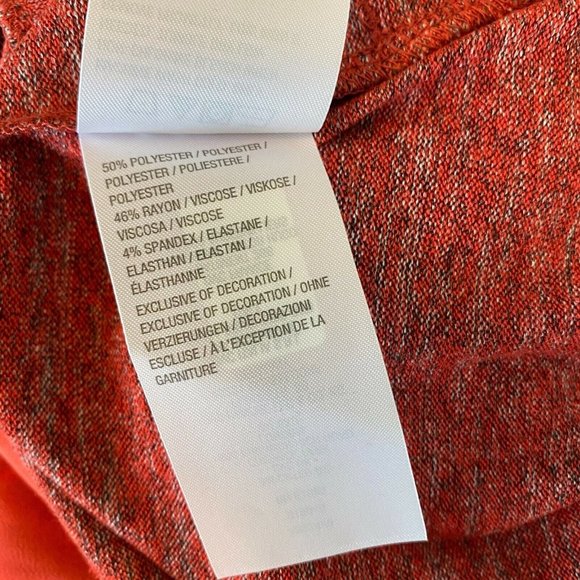 LOGO Lori Goldstein Space Dye Sweater Tank Top XS Sleeveless Guava Red A302429 - Picture 7 of 10